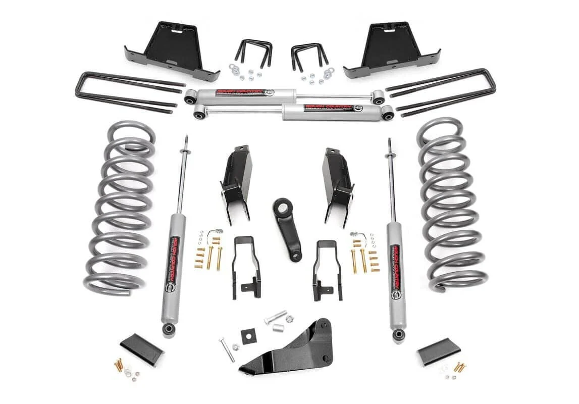 Rough Country 5 Inch Lift Kit Mega Cab Fits Dodge Ram 3500 4WD 2011-2012