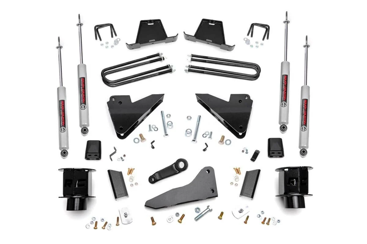 Rough Country 5 Inch Lift Kit Radius Arm Drop SRW Fits Dodge Ram 3500 4WD 2013-2015