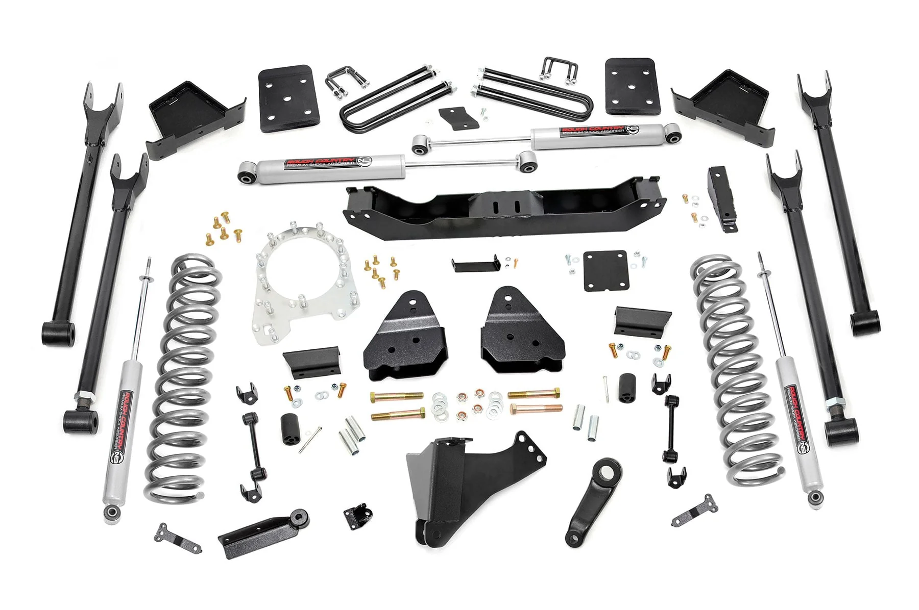 Rough Country 6 Inch Lift Kit 4-Link No OVLD Fits Ford F-350 4WD 2017-2022