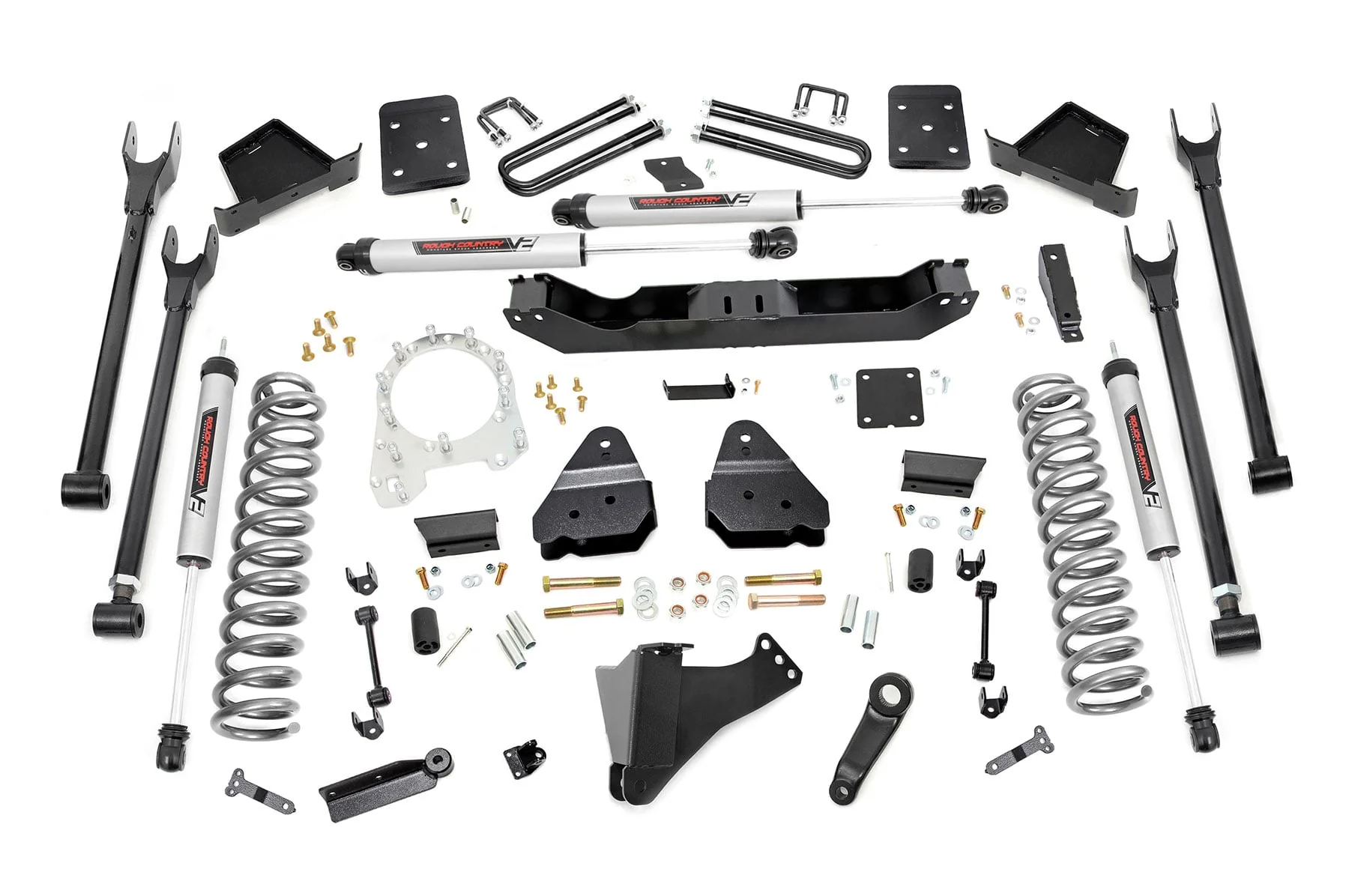 Rough Country 6 Inch Lift Kit 4-Link No OVLD V2 Fits Ford F-350 4WD 2017-2022