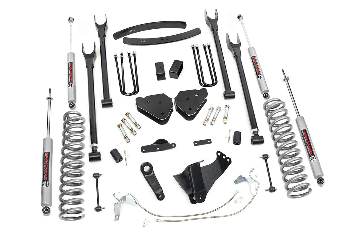 Rough Country 6 Inch Lift Kit Diesel 4 Link Fits Ford F-350 4WD 2008-2010