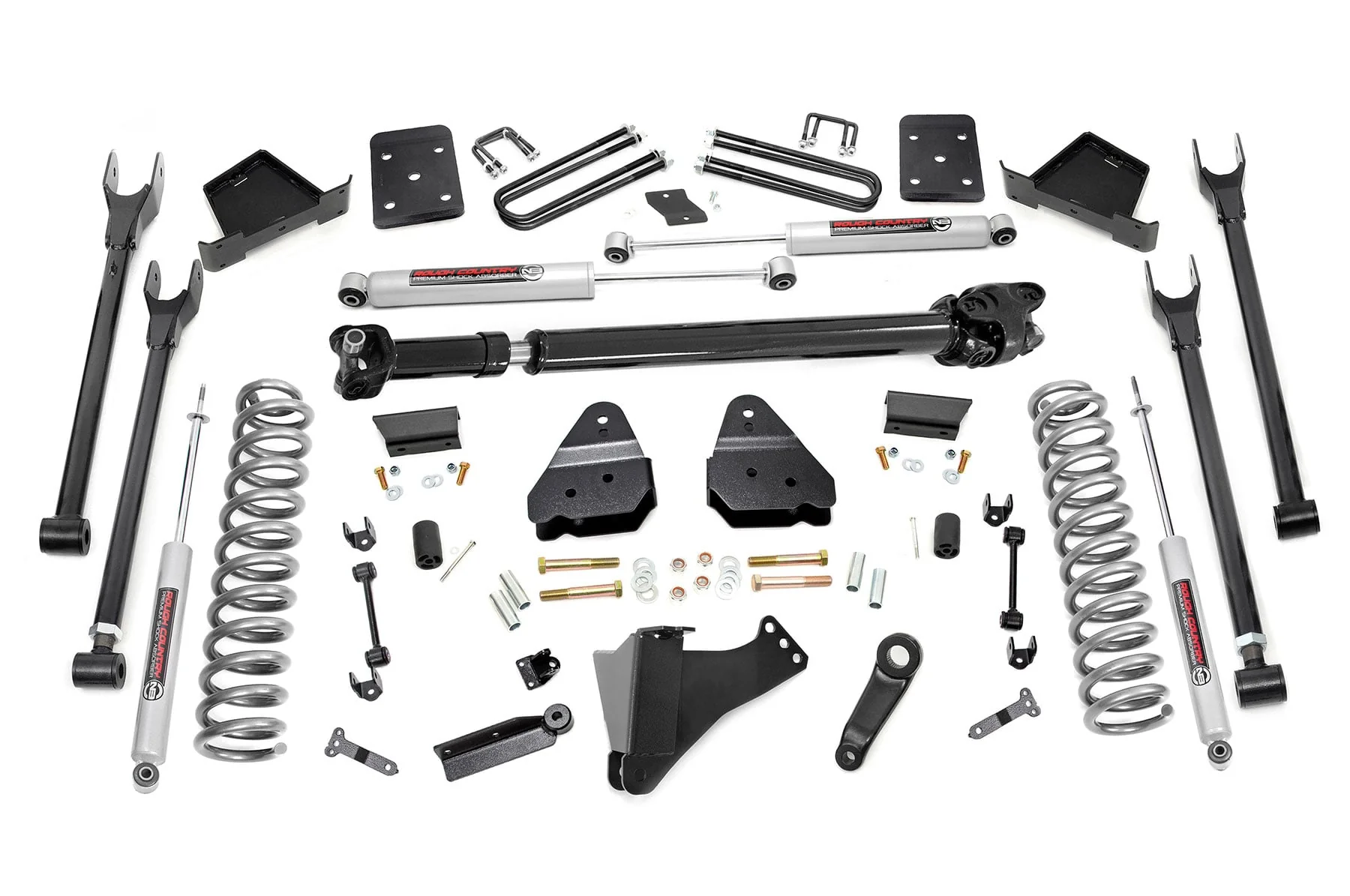 Rough Country 6 Inch Lift Kit Diesel 4 Link OVLD D/S Fits Ford F-350 4WD 2017-2022