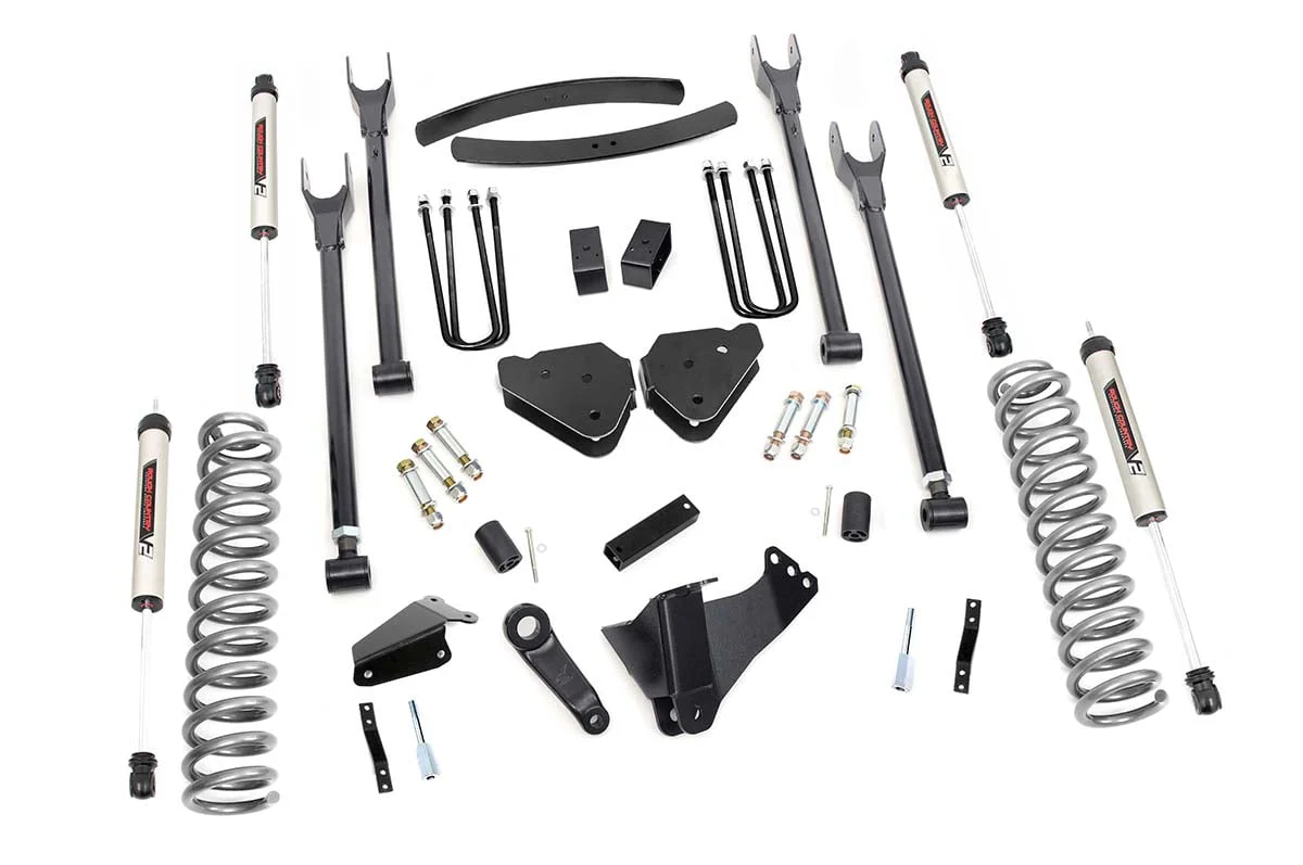 Rough Country 6 Inch Lift Kit Diesel 4 Link OVLDS V2 Fits Ford F-350 4WD 2005-2007