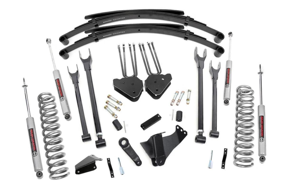 Rough Country 6 Inch Lift Kit Diesel 4 Link RR Spring Fits Ford F-350 4WD 2005-2007