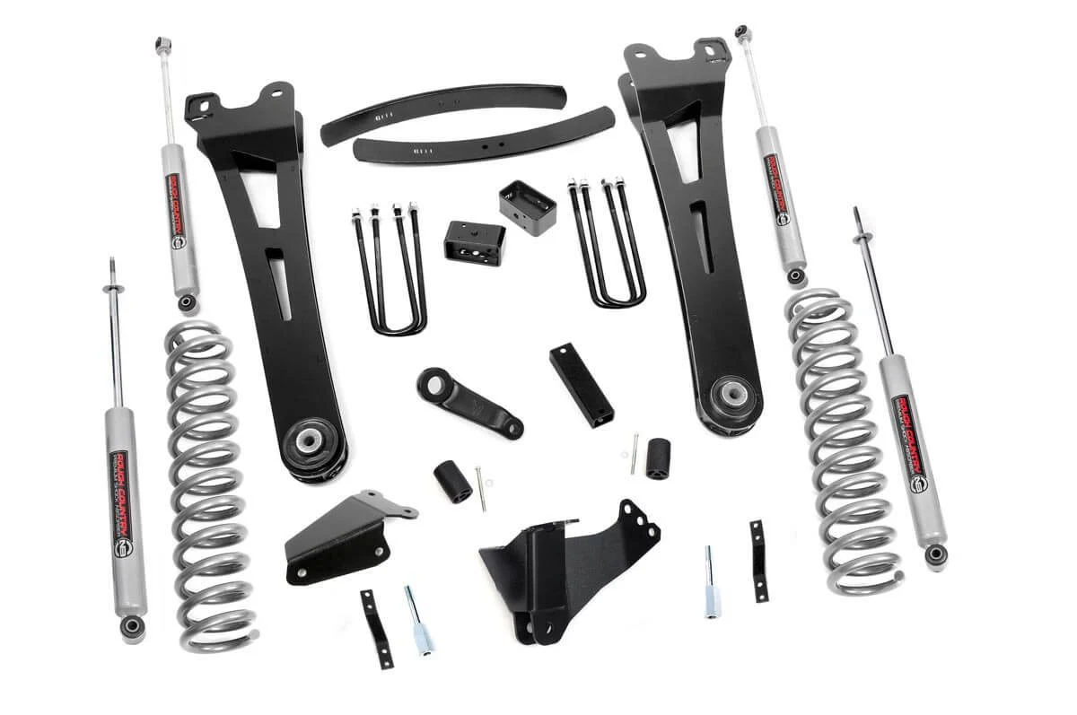 Rough Country 6 Inch Lift Kit Diesel Radius Arm Fits Ford F-350 4WD 2005-2007