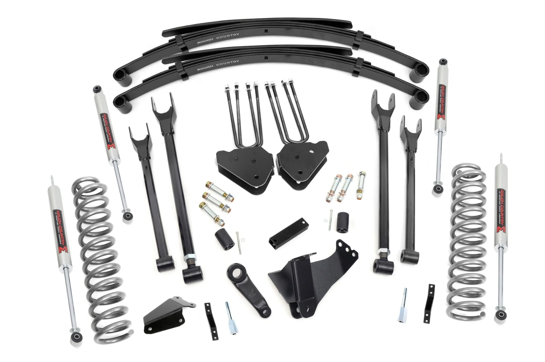 Rough Country 6 Inch Lift Kit Gas 4 Link M1 Fits Ford F-350 4WD 2005-2007