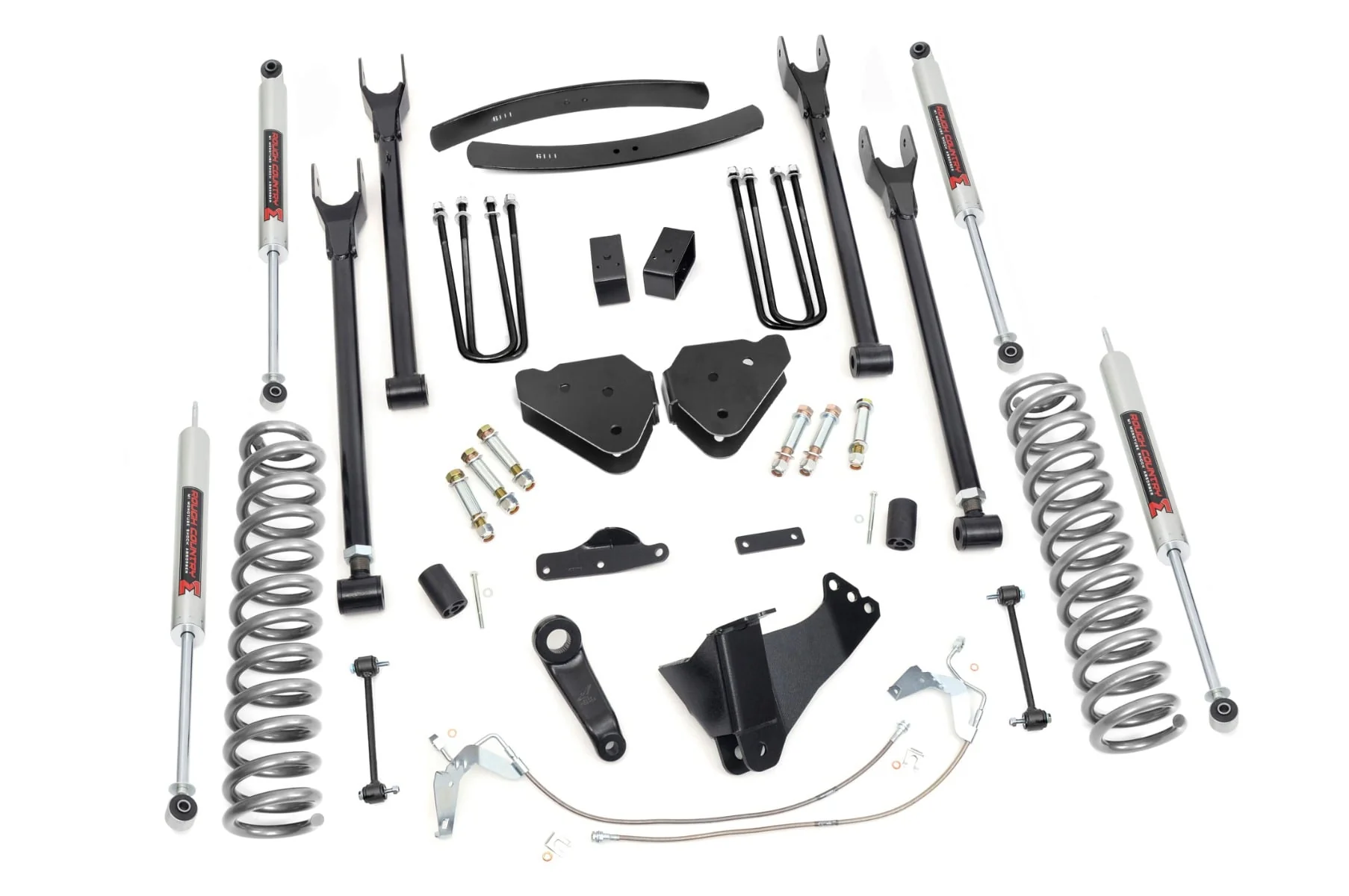 Rough Country 6 Inch Lift Kit Gas 4 Link M1 Fits Ford F-350 4WD 2008-2010