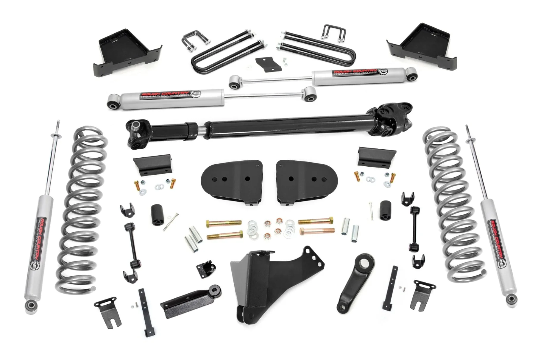 Rough Country 6 Inch Lift Kit Gas OVLD Fits Ford F-350 4WD 2023-2024