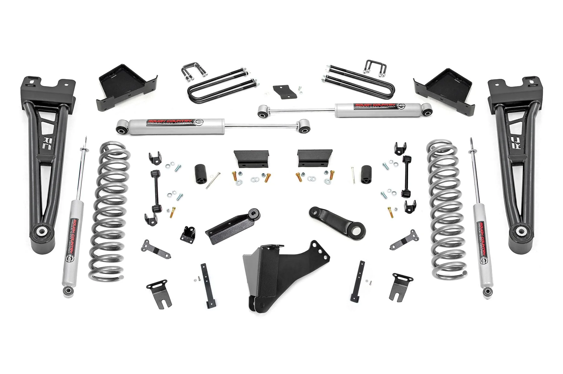 Rough Country 6 Inch Lift Kit Gas Radius Arm Fits Ford F-350 4WD 2023-2024