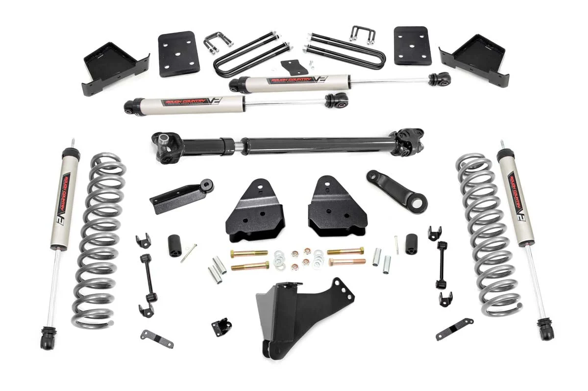 Rough Country 6 Inch Lift Kit No OVLDS D/S V2 Fits Ford F-350 4WD 2017-2022