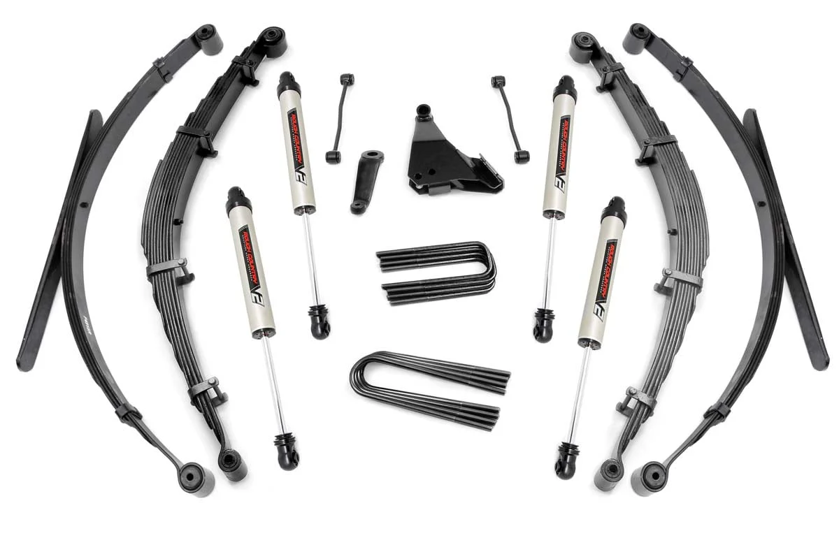 Rough Country 6 Inch Lift Kit Rear Springs V2 Fits Ford F-350 4WD 1999