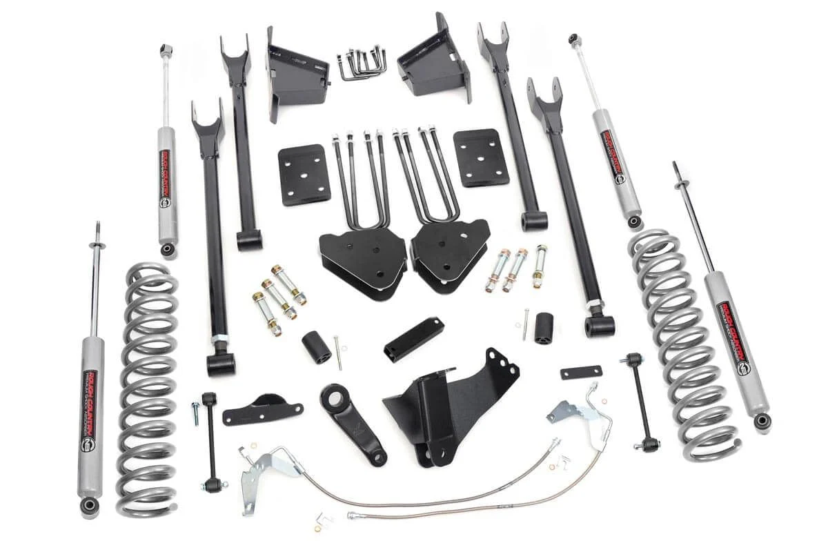 Rough Country 8 Inch Lift Kit 4 Link Fits Ford F-350 4WD 2008-2010