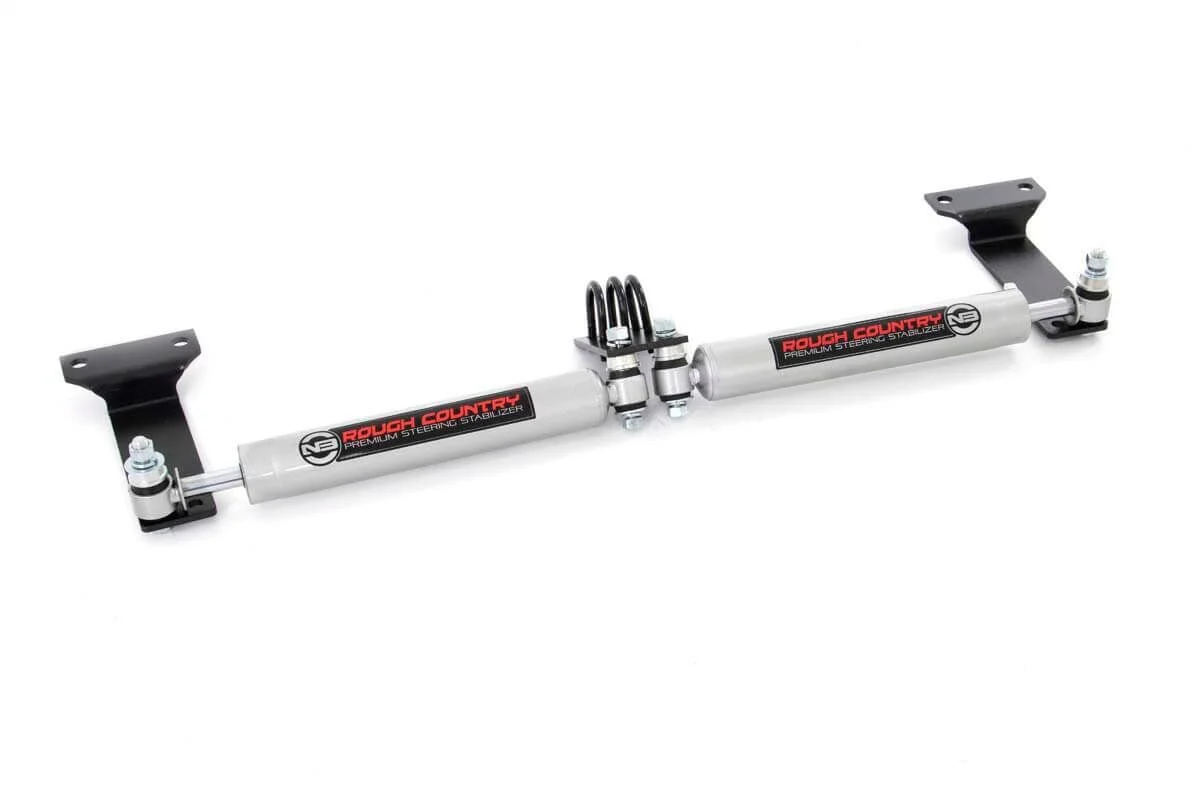 Rough Country N3 Steering Stabilizer Dual 2-8 Inch Lift Fits Ford F-350 4WD 1999-2004