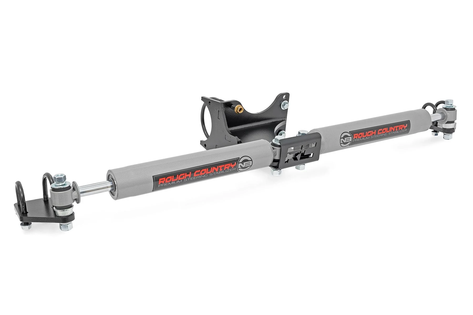 Rough Country N3 Steering Stabilizer Dual 2-8 Inch Lift Fits Ford F-350 4WD 2005-2024