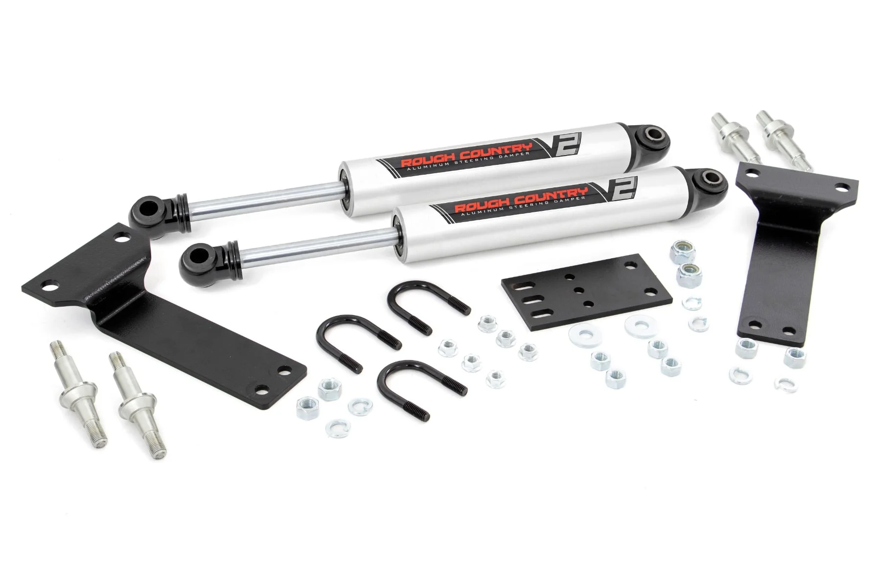 Rough Country V2 Steering Stabilizer Dual 2-8 Inch Lift Fits Ford F-350 4WD 1999-2004